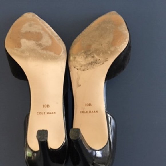 Cole Haan Black Leather D'Orsay Heels / Pumps - Picture 9 of 17